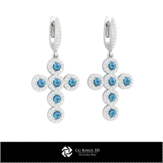 Boucles d'oreilles religieuses 3D CAO pour la maison, bijoux 3D CAO, boucles d'oreilles 3D CAO, boucles d'oreilles diamant 3D