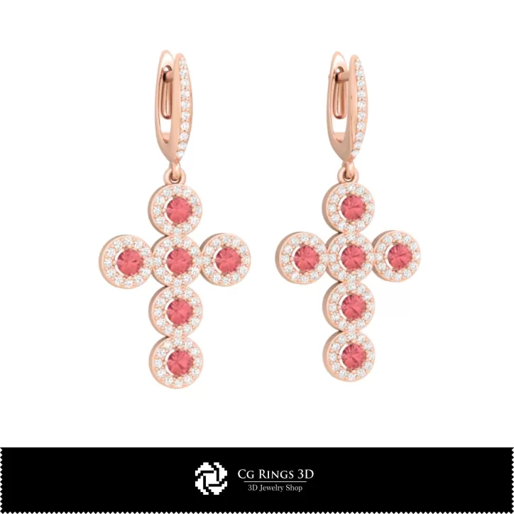 Boucles d'oreilles religieuses 3D CAO Boucles d'oreilles religieuses 3D CAO