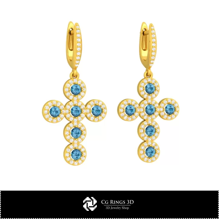 Boucles d'oreilles religieuses 3D CAO Boucles d'oreilles religieuses 3D CAO