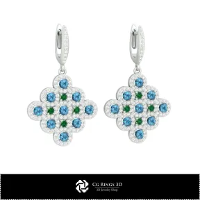 Boucles d'oreilles CAO 3D