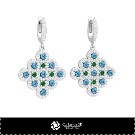 Boucles d'oreilles CAO 3D