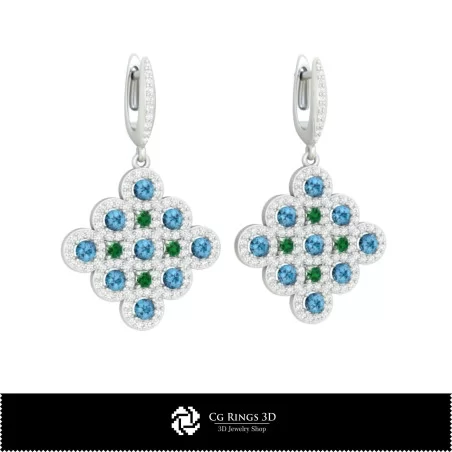 Boucles d'oreilles CAO 3D