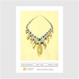 Boceto de collar - Concepto de diseño de joyería Bocetos de joyería