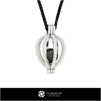 3D CAD Pendant with Pearl Home, Bijoux 3D CAO, Pendentifs 3D CAO, Medaillon Pendentifs 3D, Pendentifs de Perles 3D