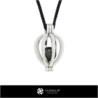 3D CAD Pendant with Pearl Home,  Jewelry 3D CAD, Pendants 3D CAD , 3D Pendants Locket, 3D Pearl Pendants