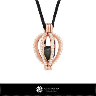 3D-CAD-Anhänger mit Perle Home, Schmuck 3D-CAD, Anhänger 3D-CAD, 3D-Anhänger Medaillon, 3D-Perlenanhänger