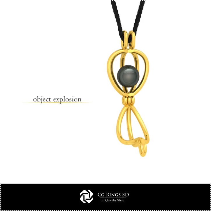 Pendant with Pearl - Free 3D Model