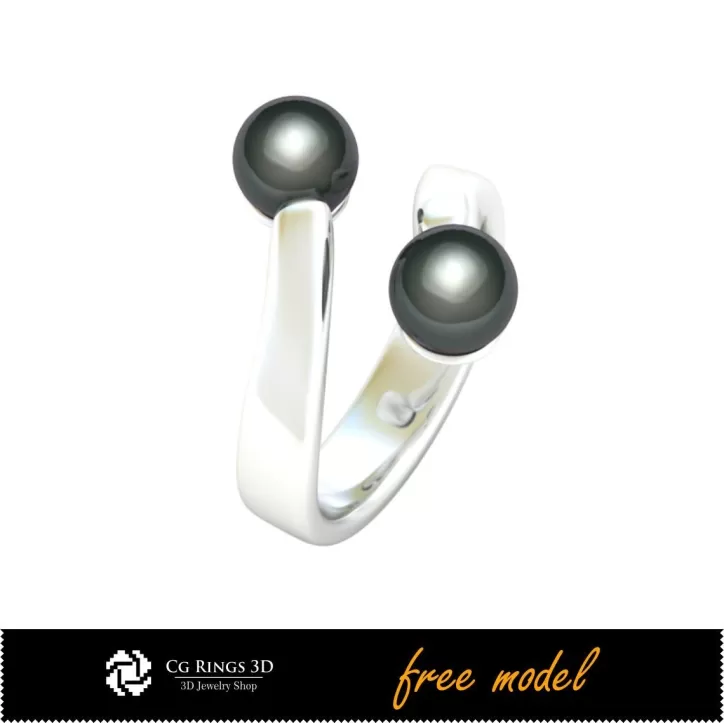 Bague avec perles - Modèle 3D gratuit Bague avec perles - Modèle 3D gratuit