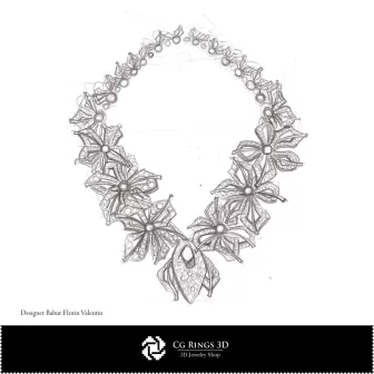 Collana Schizzo-Concetto di Design di Gioielli Schizzi di Gioielleria