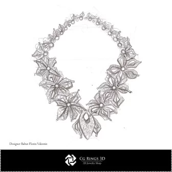 Boceto de collar - Concepto de diseño de joyería Bocetos de joyería