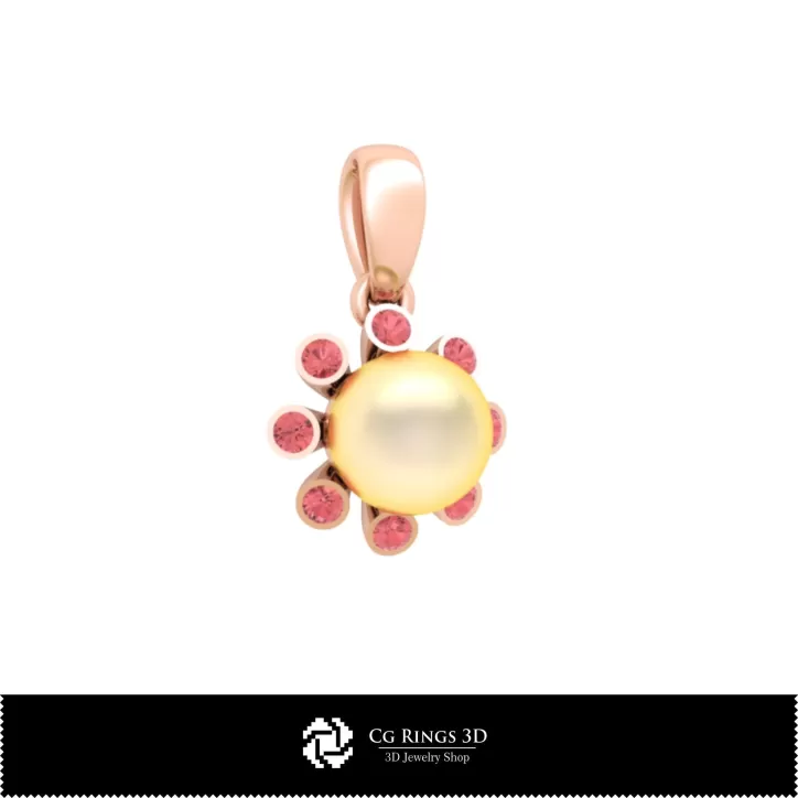 Colgante CAD 3D con Perla