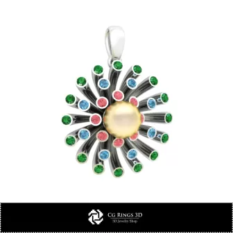 Pendentif 3D CAO avec perle Maison, Bijoux 3D CAO, Pendentifs 3D CAO, Pendentifs perle 3D