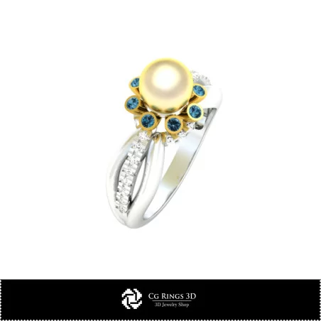 Pearl Ring - Jewelry 3D CAD