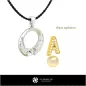 Ciondolo con Perla 3D CAD con Lettera A