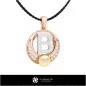 3D CAD Pearl Pendant with Letter B