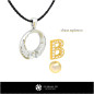 3D CAD Pearl Pendant with Letter B