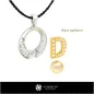 Colgante con Perla 3D CAD con Letra D Colgante con Perla 3D CAD con Letra D