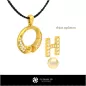 Pendentif perle 3D CAO avec la lettre H