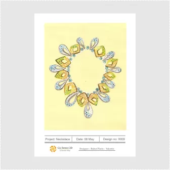 Boceto de collar - Concepto de diseño de joyería Bocetos de joyería