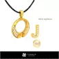 Ciondolo con Perla in CAD 3D con Lettera J