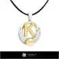 Ciondolo con Perla 3D CAD con Lettera K