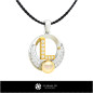 3D CAD Pearl Pendant with Letter L