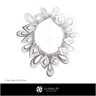 Schizzo Collana-Concetto di Gioielleria-Schizzi di Gioielli