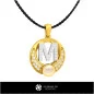 Pendentif perle 3D CAO avec la lettre M
