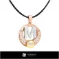 Pendentif perle 3D CAO avec la lettre M