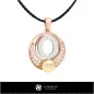 Colgante de Perla en CAD 3D con Letra O