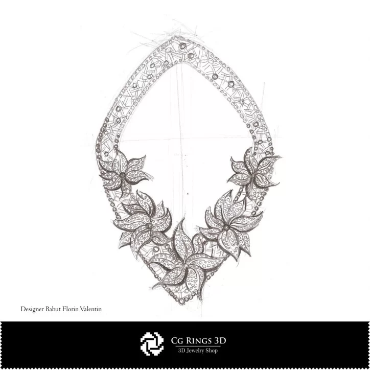 Necklace Sketch-Jewelry Design Concept