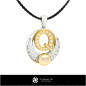 3D CAD Pearl Pendant with Letter Q