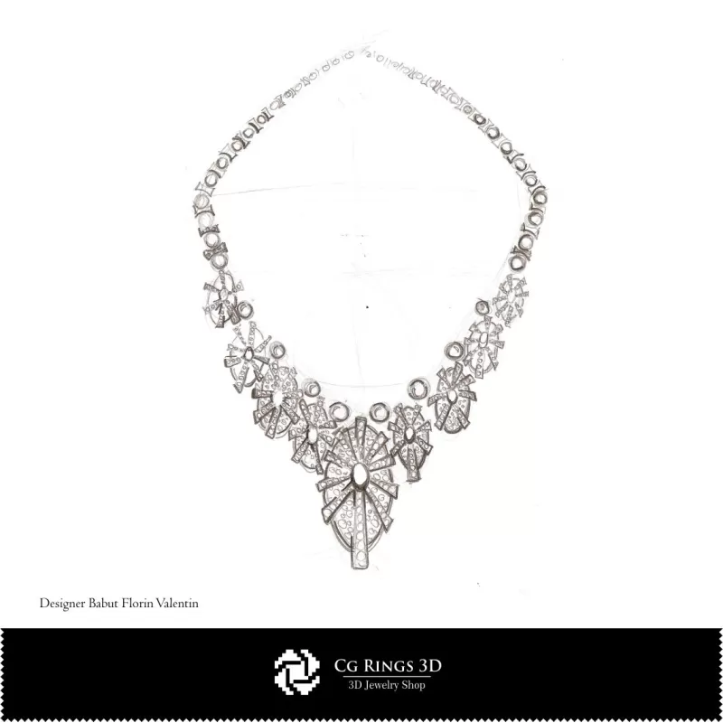 Bozzetto Collana - Concetto di Design Gioielli