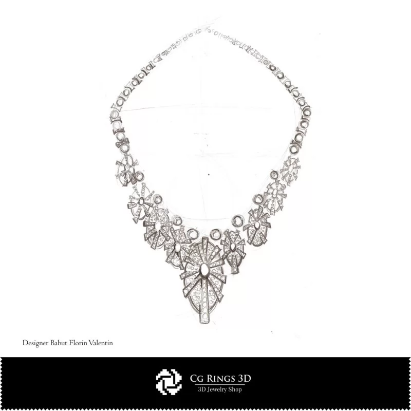 Bozzetto Collana - Concetto di Design Gioielli