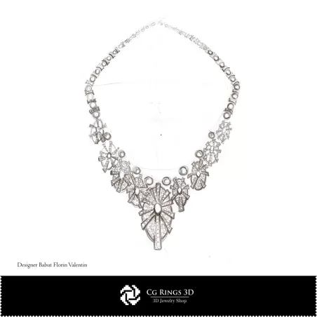 Schizzo di collana - Concetto di design di gioielli Schizzi di gioielli