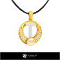 3D CAD Pearl Pendant with Letter T