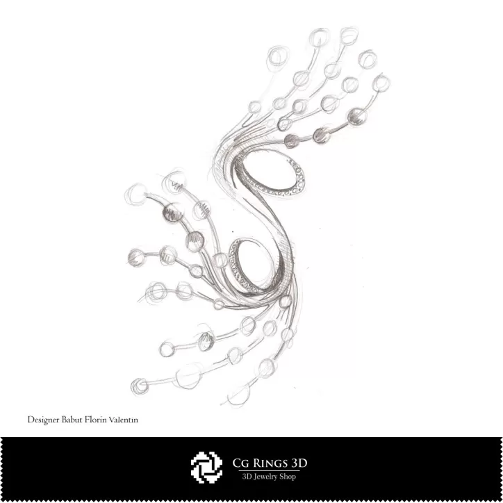 Broschen-Skizze - Schmuckdesign