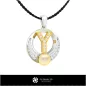 Pendentif perle 3D CAO avec lettre Y Pendentif perle 3D CAO avec lettre Y