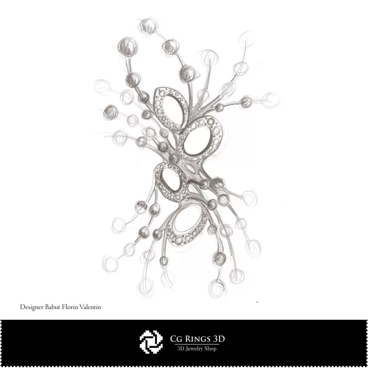 Broschen-Skizze – Schmuckdesign