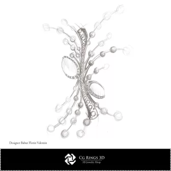 Spilla Schizzo-Design di Gioielli Schizzi di Gioielli