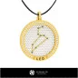 3D CAD Leo Zodiac Constellation Pendant