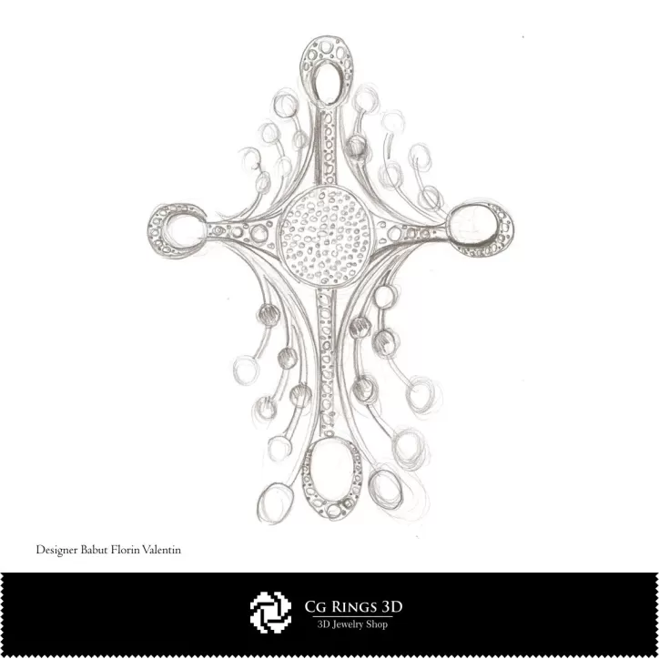 Schizzo di Pendente - Design di Gioielli