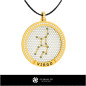 3D CAD Virgo Zodiac Constellation Pendant