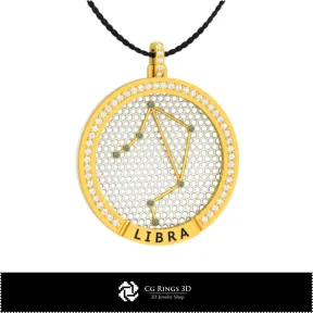 3D CAD Libra Zodiac Constellation Pendant Home,  Jewelry 3D CAD, Pendants 3D CAD , 3D Zodiac Pendants