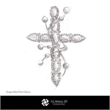 Anhänger-Skizze Zuhause, Schmuckskizzen