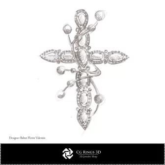 Boceto de colgante para el hogar, Bocetos de joyería