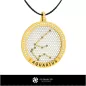Ciondolo Costellazione Zodiacale Acquario 3D CAD