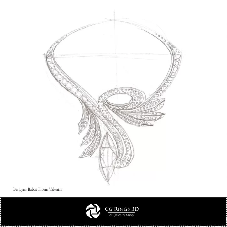 Necklace Sketch-Jewelry Design Concept