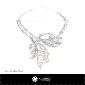 Necklace Sketch-Jewelry Design Concept Jewelry Sketches