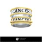 Bagues de mariage avec le signe du Cancer - Joaillerie 3D CAO